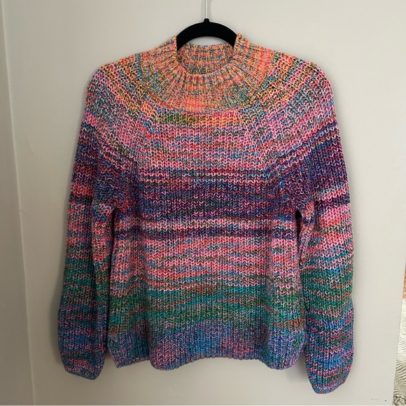 Gap Cable Knit Chunky Rainbow Sweater Sz XS - Picture 2 of 8